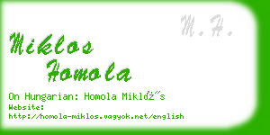 miklos homola business card